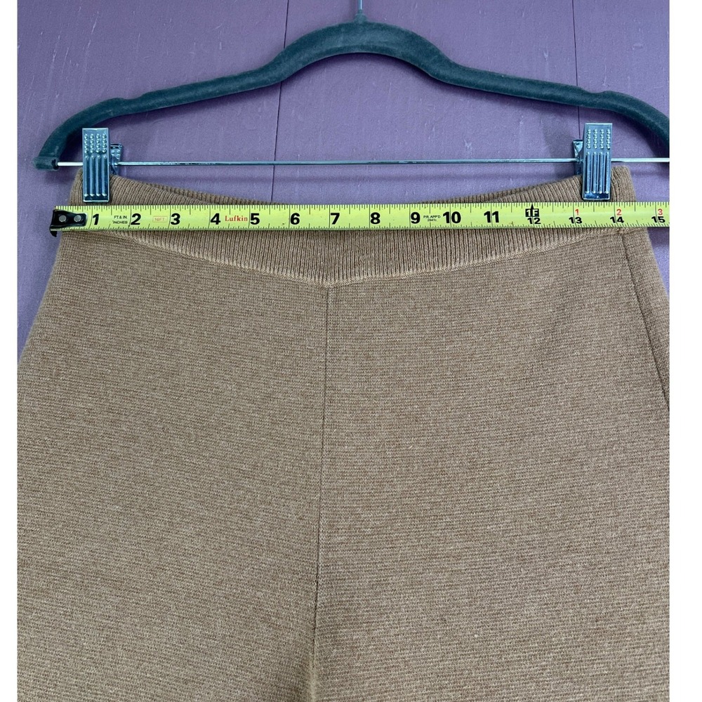 J.Crew Minimalist Camel Tan Merino Wool Blend Wide Leg Chic Sweater Pants - Picture 4 of 9